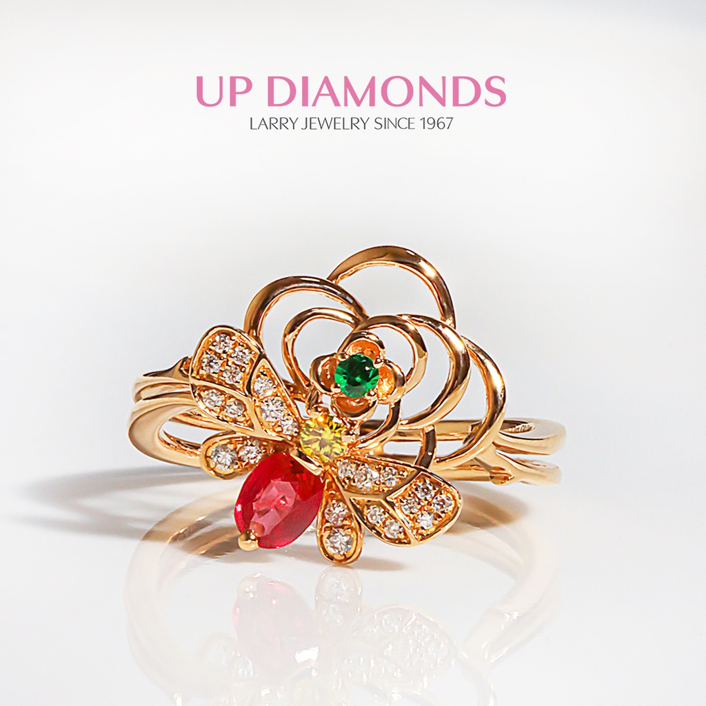 Floral Love系列 紅寶石鑽石戒指
