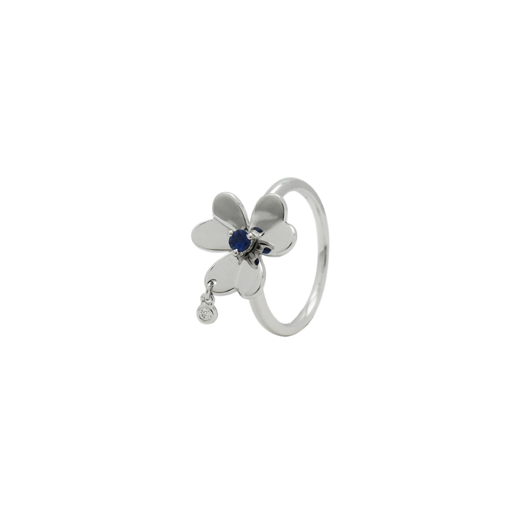 Floral Love系列 藍寶石鑽石戒指