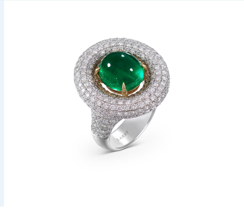 Royalle系列 貓眼祖母綠鑽石戒指