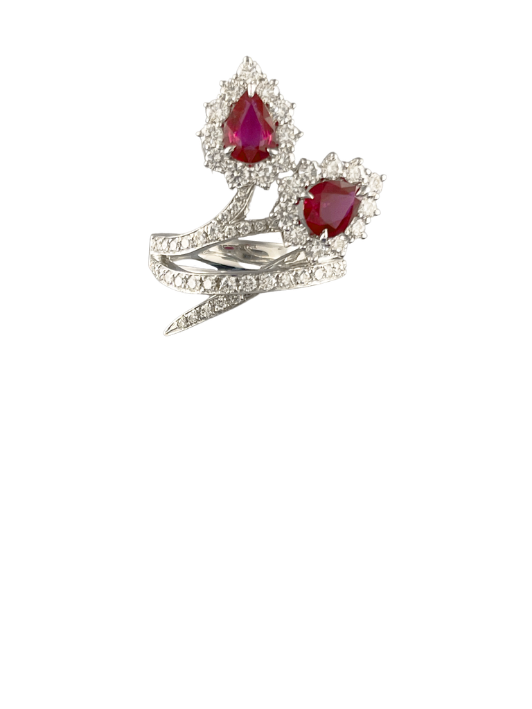 Queenie系列 紅寶石鑽石戒指