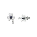 Floral Love系列 藍寶石鑽石耳飾