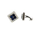 藍寶石鑽石袖扣