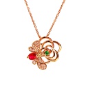 Floral Love系列 紅寶石鑽石項鍊